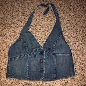 Y2K vintage denim vest